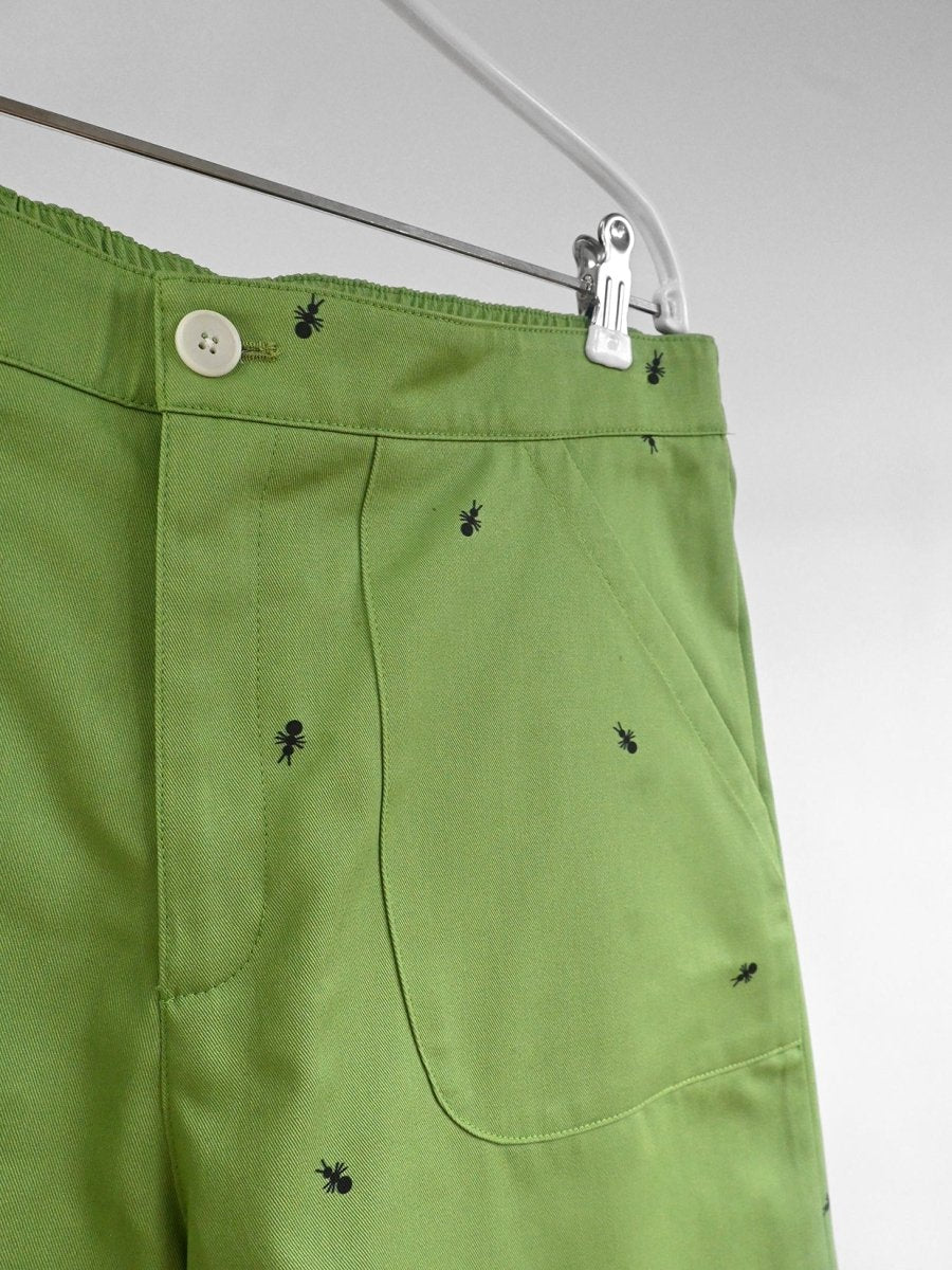 "Ants on your Pants" Work/Play Shorts - Avocado Green. Design by HO HOS HOLE IN THE WALL