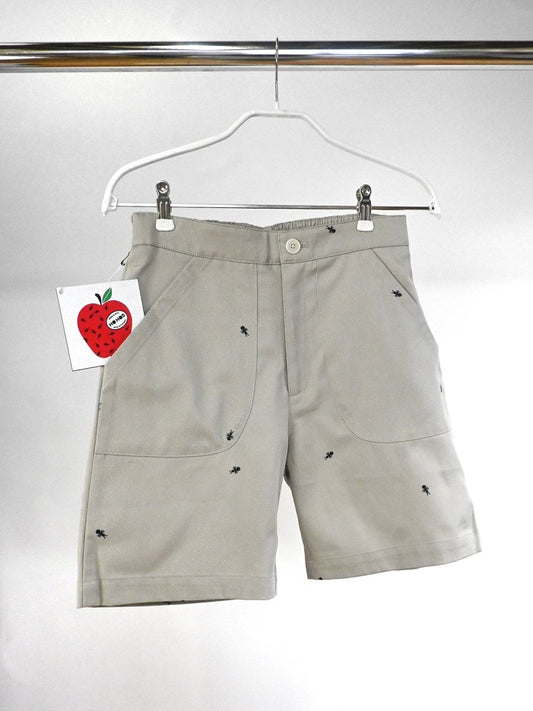 "Ants on your Pants" Work/Play Shorts - Pearl Grey. Design by HO HOS HOLE IN THE WALL